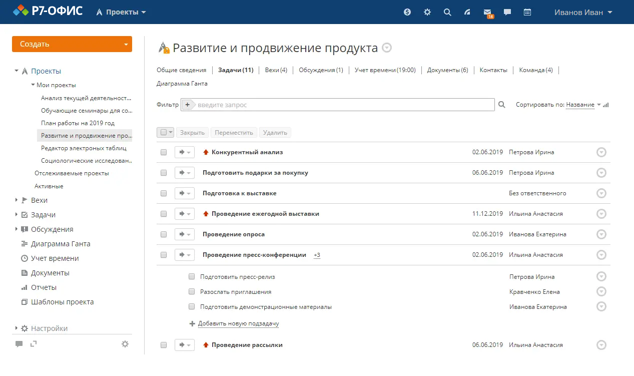 управление проектами онлайн